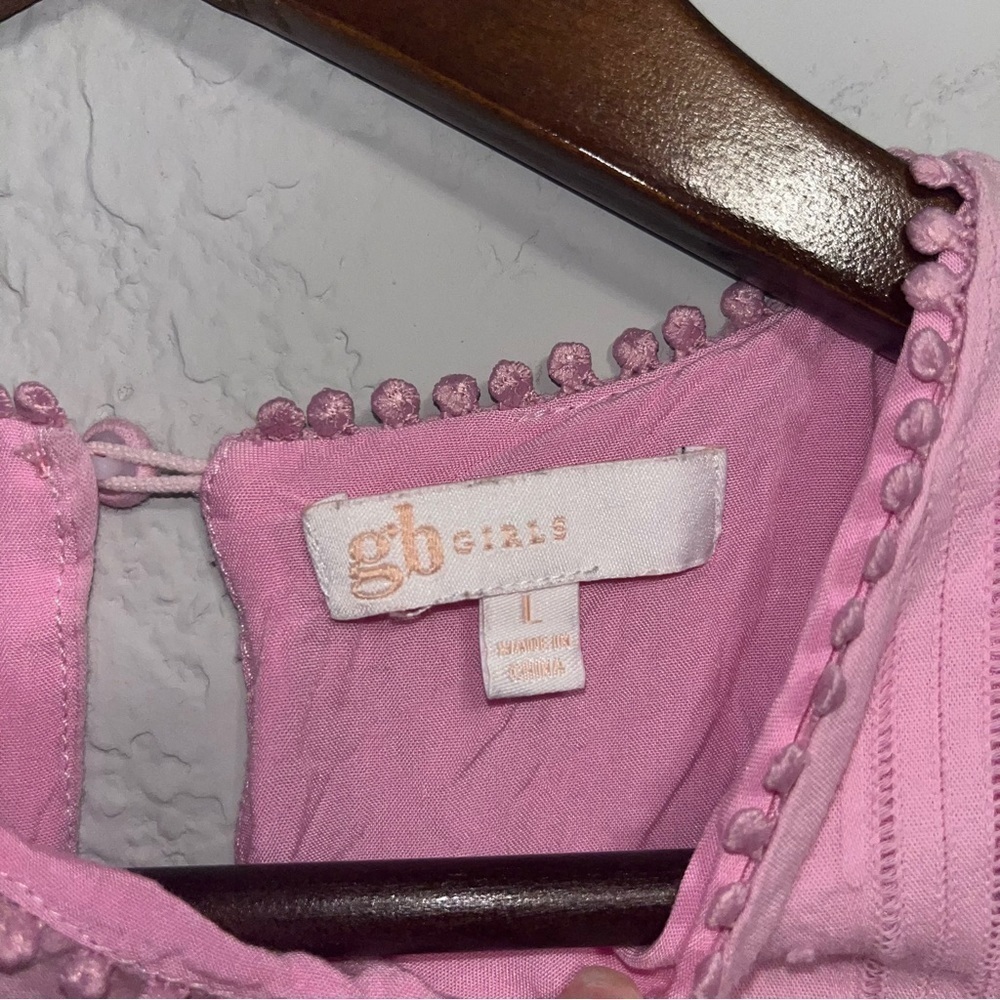 GB Girls Gianni Bini Pink Tiered Sleeveless Dress - Picture 5 of 8